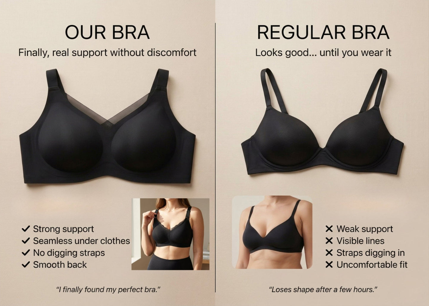 Wireless V-Neck Mesh Jelly Bra – Total Freedom, Perfect Support
